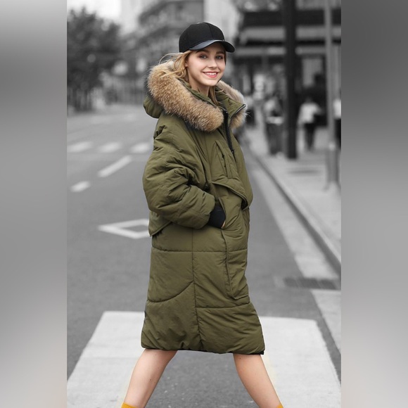 Winter jacket Faux Fur Fabric - Picture 1 of 4